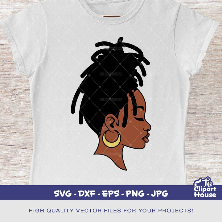 Black Woman Locs, african american svg, black woman svg, black girl svg, melanin svg, afro girl svg, melanin svg - The Clipart House