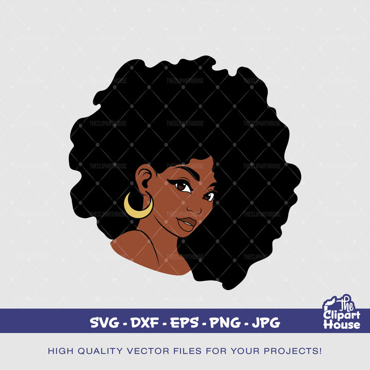 Black Woman Afro, african american svg, black woman svg, black girl svg, melanin svg, afro girl svg, melanin svg - The Clipart House