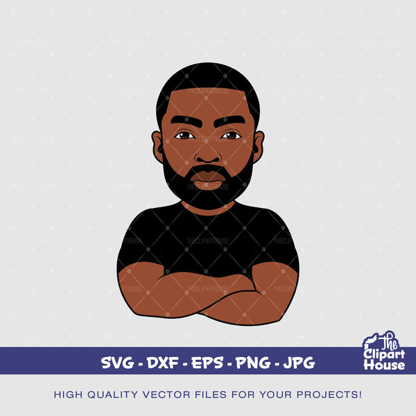 Strong Black Man, african american svg, black man svg, bearded man svg, black excellence svg, melanin svg, dope svg, black king svg