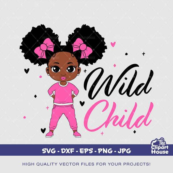 Wild Child Girl, Kids SVG, Cool Kids svg, Toddler svg, child svg, Funny Kids Design, Kids Shirt svg