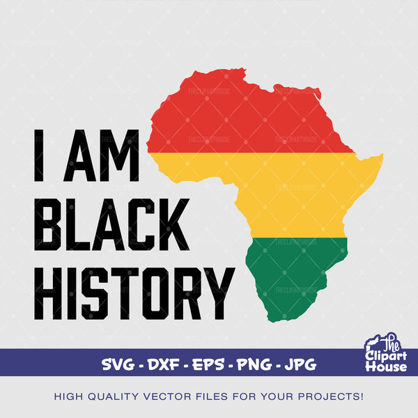 I Am Black History, african american svg, juneteenth, black history svg, 1865, black history month