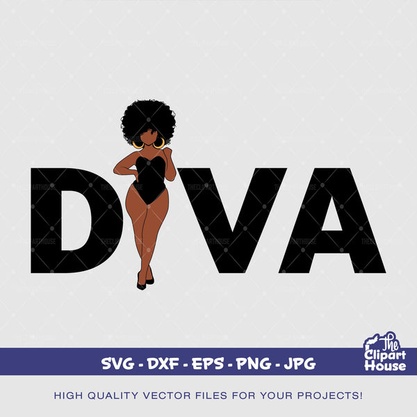 Diva, african american svg, black woman svg, black girl svg, melanin svg, afro girl svg, melanin svg