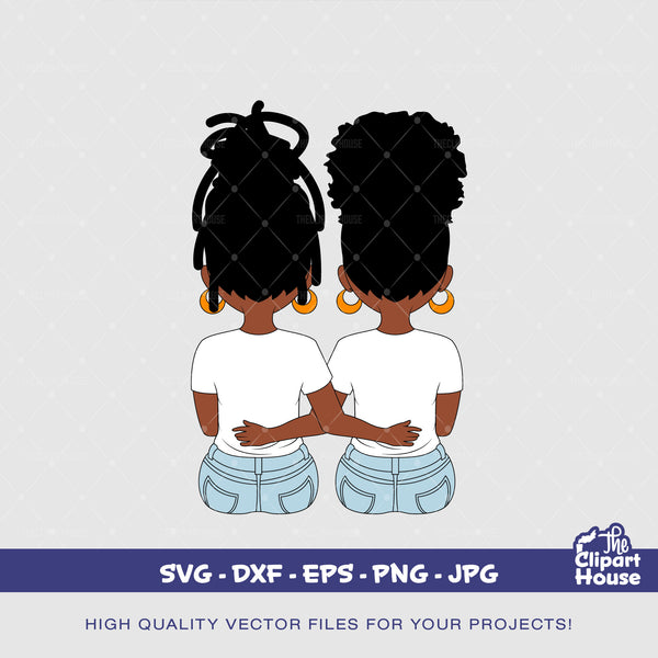 Friendship Girls Hugs, african american svg, black woman, friendship goals, best friends, family svg, hugging svg