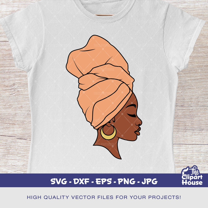 Black Woman Headwrap, african american svg, black woman svg, black girl svg, melanin svg, afro girl svg, melanin svg - The Clipart House