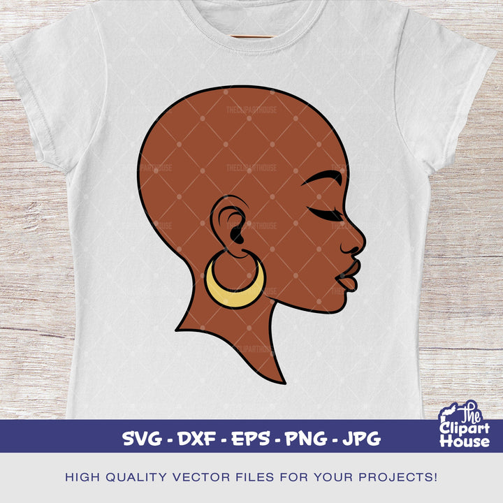 Black Woman Bald, african american svg, black woman svg, black girl svg, melanin svg, afro girl svg, melanin svg - The Clipart House