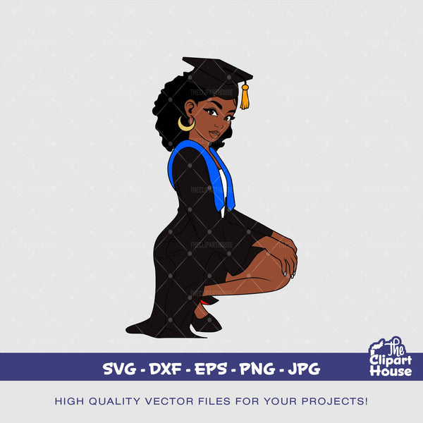 Black Woman Graduation, graduation svg, Senior 2023, graduation hat svg, graduation gifts svg, university planner, high school svg - The Clipart House