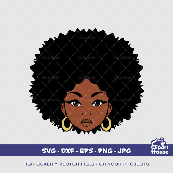 Afro Woman, african american svg, black woman svg, black girl svg, melanin svg, afro girl svg, melanin svg - The Clipart House