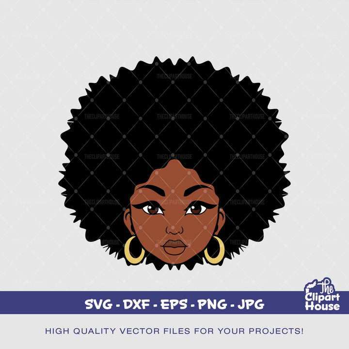 Afro Woman, african american svg, black woman svg, black girl svg, melanin svg, afro girl svg, melanin svg - The Clipart House