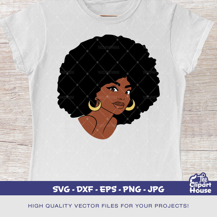 Black Afro Woman 2, african american svg, black woman svg, afro girl svg, black girl magic svg, black queen svg - The Clipart House