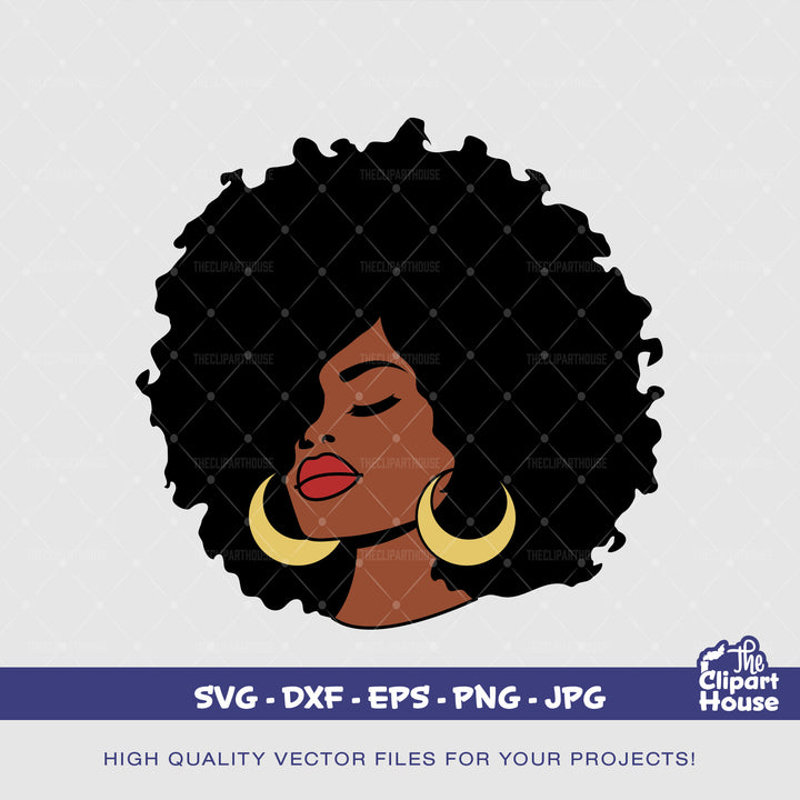 Big Afro Woman, african american svg, black woman svg, afro girl svg, black girl magic svg, black queen svg - The Clipart House