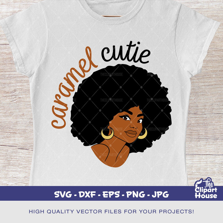 Caramel Cutie Woman, african american svg, black woman svg, afro girl svg, black girl magic svg, black queen svg - The Clipart House