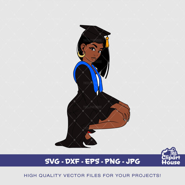 Black Woman Graduation 2, graduation svg, Senior 2023, graduation hat svg, graduation gifts svg, university planner, high school svg