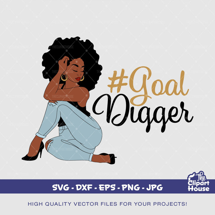 Goal Digger Woman, african american svg, black woman svg, afro girl svg, black girl magic svg, black queen svg - The Clipart House