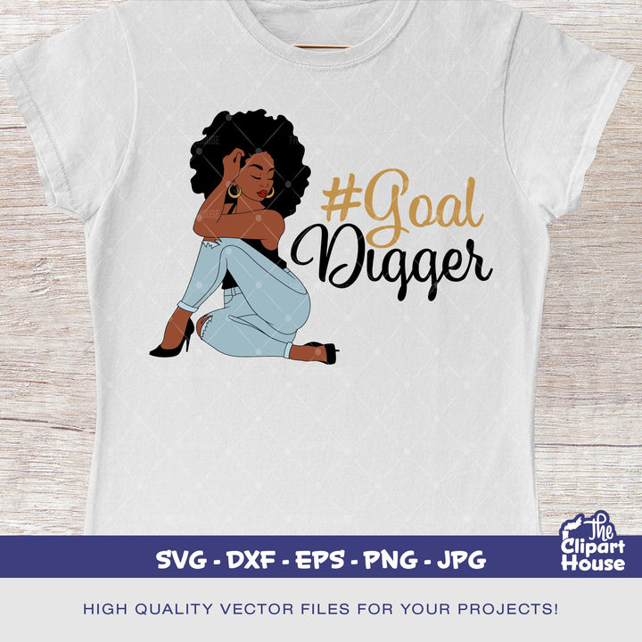 Goal Digger Woman, african american svg, black woman svg, afro girl svg, black girl magic svg, black queen svg - The Clipart House