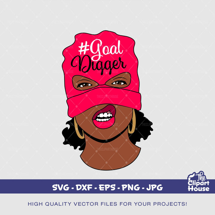 Goal Digger Smirk, african american svg, black woman svg, afro girl svg, black girl magic svg, black queen svg - The Clipart House