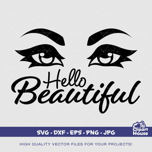 Hello Beautiful, african american svg, black woman svg, afro girl svg, black girl magic svg, black queen svg