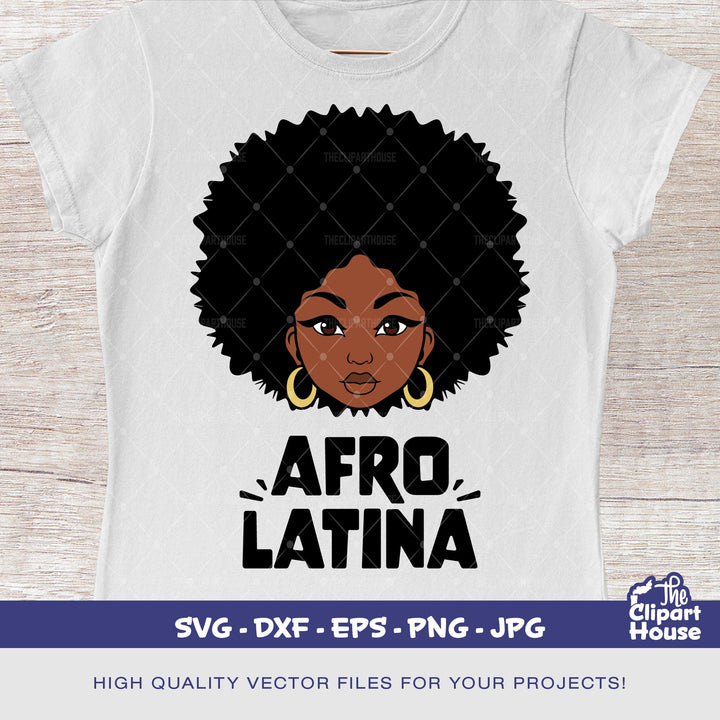 Afro Latina, latina svg, latina t shirt, afro latina svg, spanish svg, spanish art, morena, afro latina svg - The Clipart House