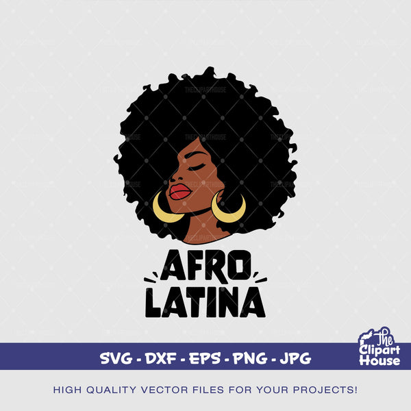 Afro Latina 2, latina svg, latina t shirt, afro latina svg, spanish svg, spanish art, morena, afro latina svg