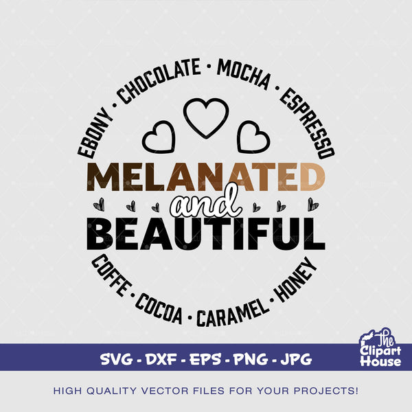 Melanated and Beautiful Flavours, quote svg, sayings svg, african american svg, afro girl svg, black girl magic svg, black quotes svg