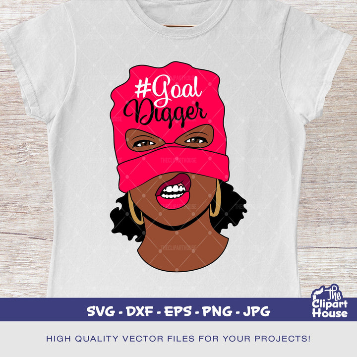 Goal Digger Smirk, african american svg, black woman svg, afro girl svg, black girl magic svg, black queen svg - The Clipart House