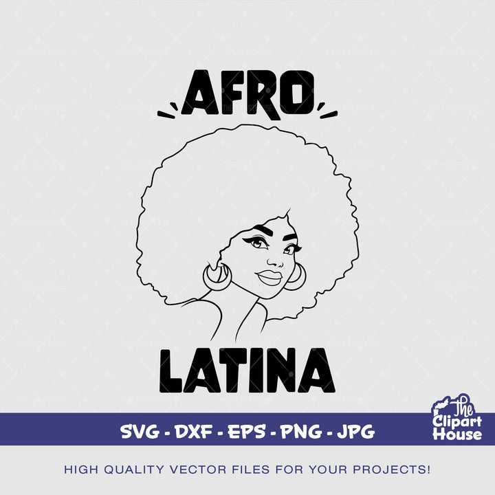 Afro Latina 3, latina svg, latina t shirt, afro latina svg, spanish svg, spanish art, morena, afro latina svg - The Clipart House