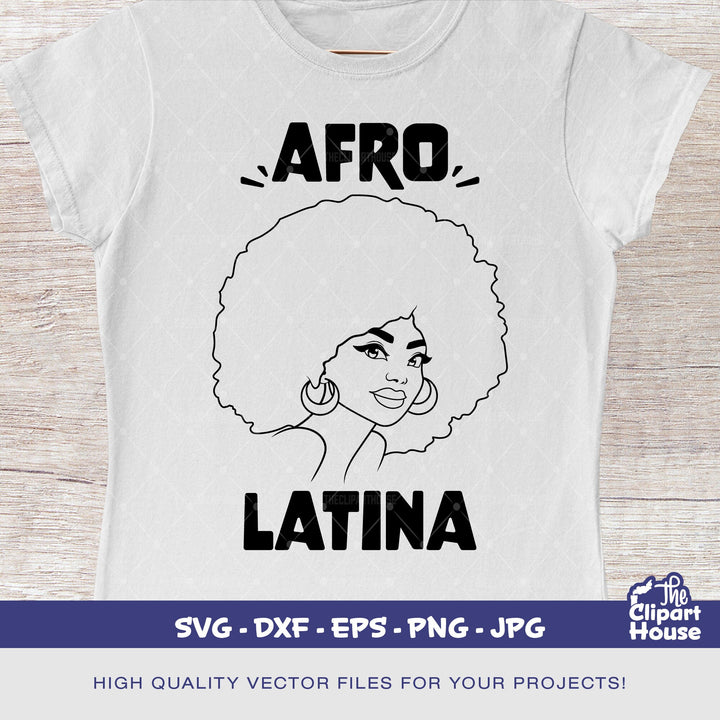 Afro Latina 3, latina svg, latina t shirt, afro latina svg, spanish svg, spanish art, morena, afro latina svg - The Clipart House