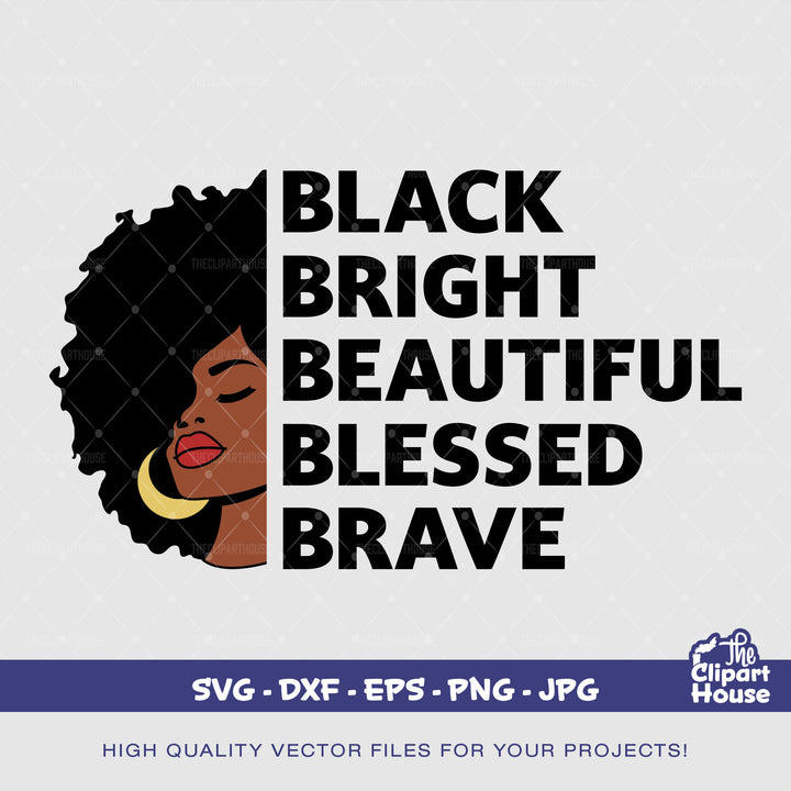 Afro Woman Black Quotes, african american svg, black woman svg, afro girl svg, black girl magic svg, black queen svg - The Clipart House