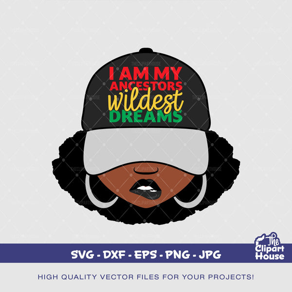 Afro Lip Bite Wildest Dreams, african american svg, juneteenth, black history, 1865, black history month svg