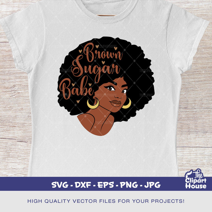 Brown Sugar Babe Woman, african american svg, black woman svg, afro girl svg, black girl magic svg, black queen svg - The Clipart House