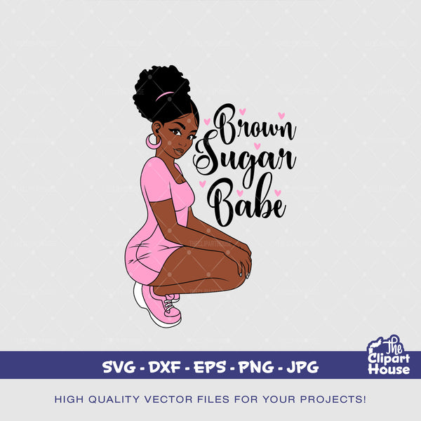 Brown Sugar Babe Woman 2, african american svg, black woman svg, afro girl svg, black girl magic svg, black queen svg - The Clipart House