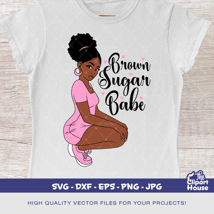 Brown Sugar Babe Woman 2, african american svg, black woman svg, afro girl svg, black girl magic svg, black queen svg - The Clipart House