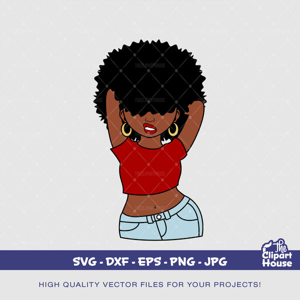 Curvy Black Woman 2, african american svg, black woman svg, afro girl svg, black girl magic svg, black queen svg - The Clipart House