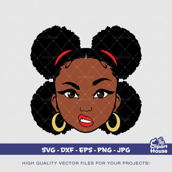 Afro Puff Woman, african american svg, black woman svg, afro girl svg, black girl magic svg, black queen svg - The Clipart House