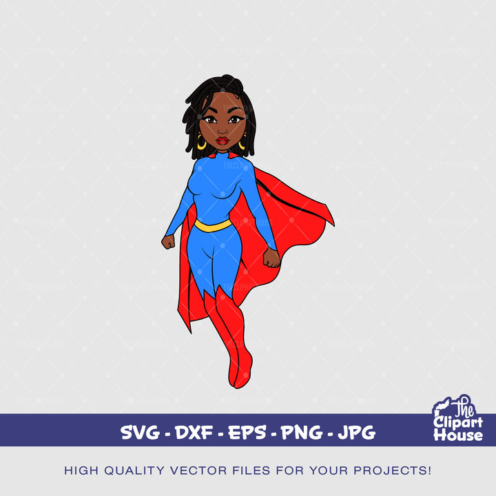 Black Superhero Locs Woman, african american svg, black woman svg, hero, superwoman svg, black girl magic, superhero svg - The Clipart House