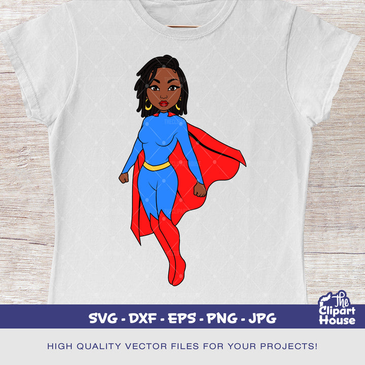 Black Superhero Locs Woman, african american svg, black woman svg, hero, superwoman svg, black girl magic, superhero svg - The Clipart House