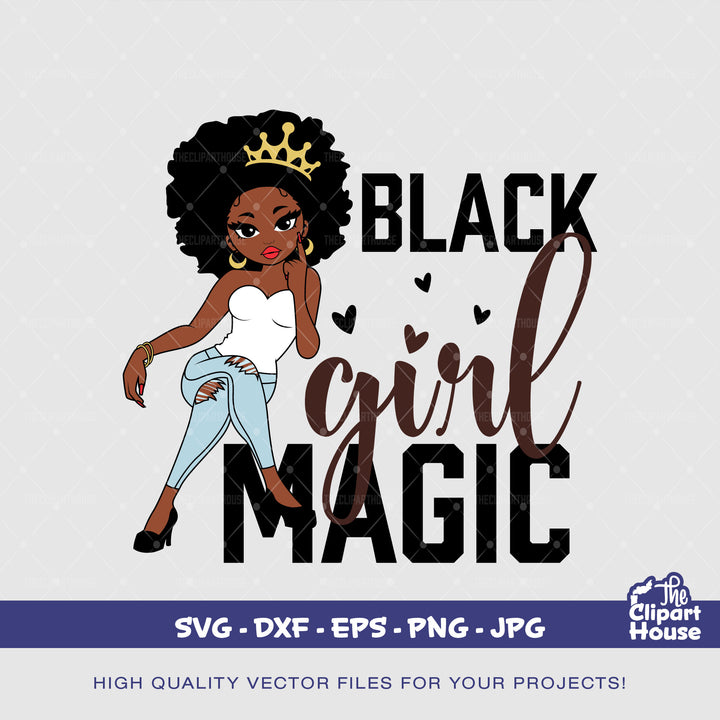 Black Girl Magic Queen, african american svg, black woman svg, afro girl svg, black girl magic svg, black queen svg - The Clipart House