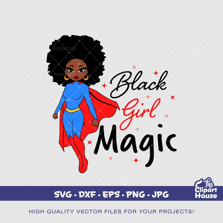 Black Girl Magic Super Woman, african american svg, black woman svg, hero, superwoman svg, black girl magic, superhero svg - The Clipart House