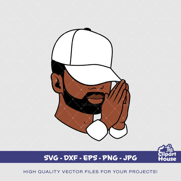 Praying Hands Black Man, african american svg, black man svg, afro,faith svg, religion svg, blessings svg, faithful svg, angel svg