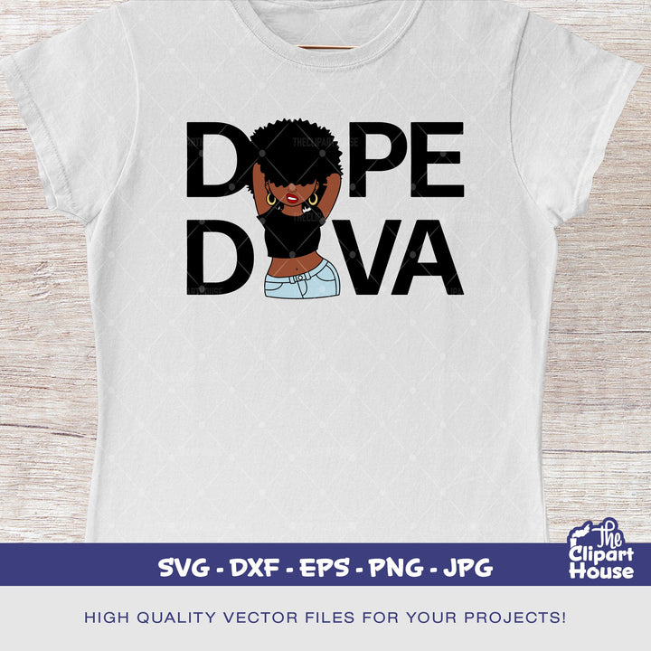 Dope Diva, african american svg, black woman svg, afro girl svg, black girl magic svg, black queen svg - The Clipart House