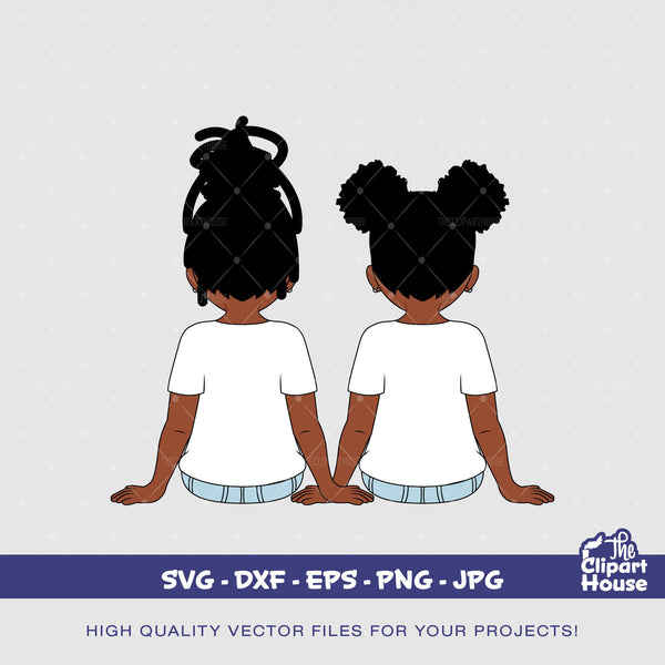 Friendship Young Girls 2, african american svg, black girls, friendship goals, best friends, young girls