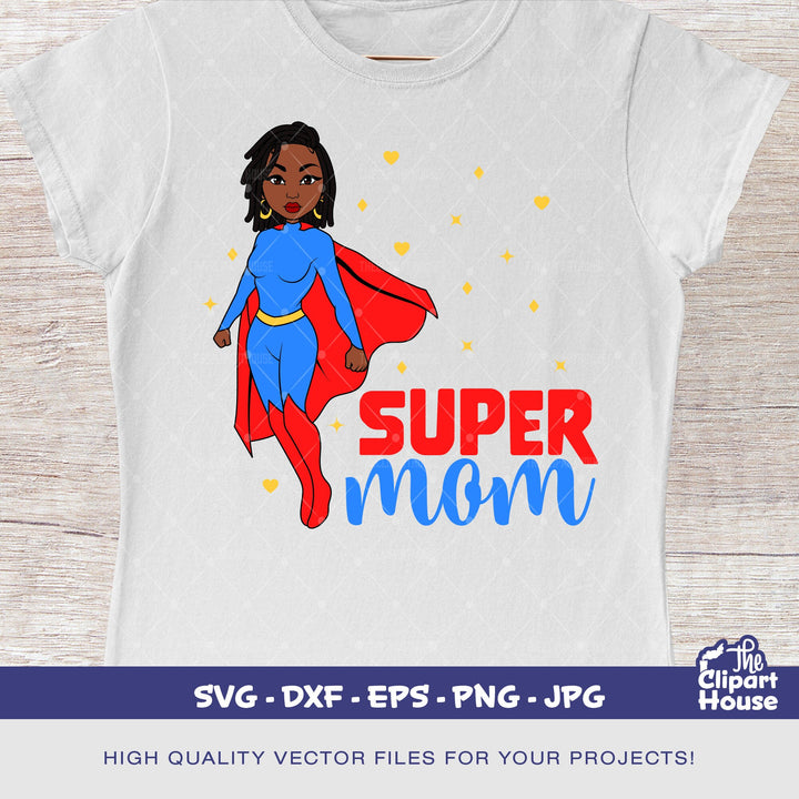 Black Super Mom 2, african american svg, black woman svg, hero, superwoman svg, black girl magic, superhero svg - The Clipart House