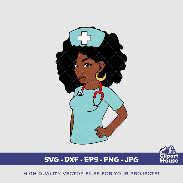 Black Woman Nurse, black nurse, african american svg, black woman svg, doctor svg, hospital svg