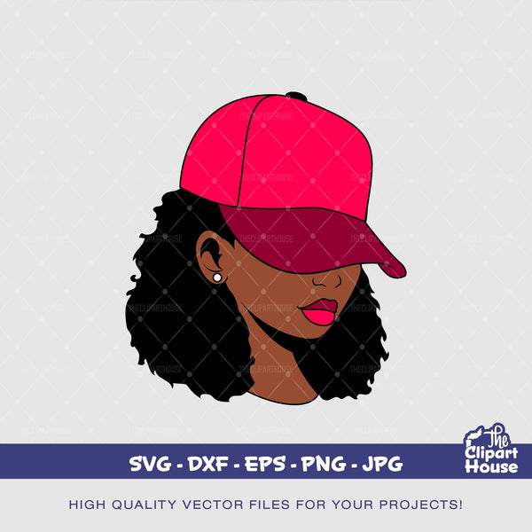 African American Woman Hat Low Woman 2, smirk svg, african american svg, black woman svg, black queen svg, black girl magic svg