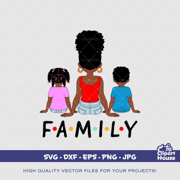 Family 5, african american svg, black man svg, afro man svg, group of friends svg, brotherhood svg