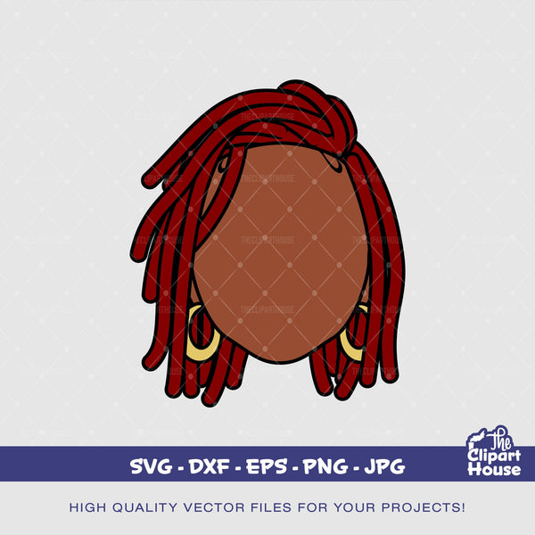 No Face Locs Woman, smirk svg, african american svg, black woman svg, black queen svg, black girl magic svg - The Clipart House