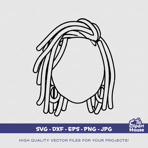 No Face Locs Woman Silhouette, smirk svg, african american svg, black woman svg, black queen svg, black girl magic svg - The Clipart House