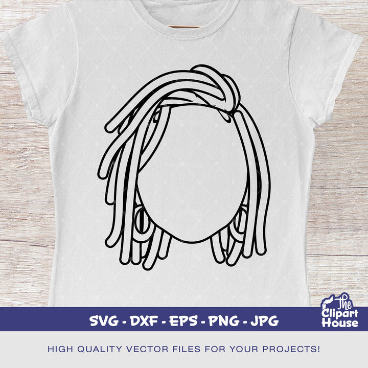 No Face Locs Woman Silhouette, smirk svg, african american svg, black woman svg, black queen svg, black girl magic svg - The Clipart House