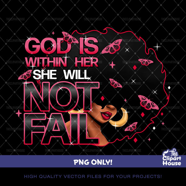 God Is Within Her 4, african american png, black woman png, afro png, black girl magic