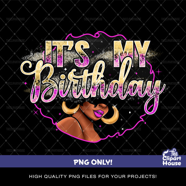 Its My Birthday Afro, african american svg, black kid svg, peekaboo girl svg, black girl magic svg, happy birthday svg