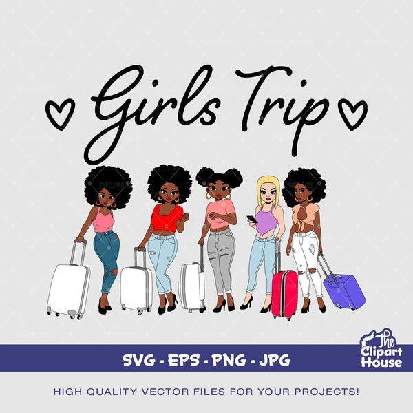 Girls Trip 6,friendship goals, friendship svg, travel svg, group activity, group of friends svg, best friends svg